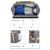 2-in-1 Baby Diaper Bag & Portable Bed – Convertible Backpack for Moms & Dads | Lightweight Multi-purpose Travel Nappy Bag