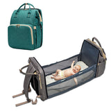 2-in-1 Baby Diaper Bag & Portable Bed – Convertible Backpack for Moms & Dads | Lightweight Multi-purpose Travel Nappy Bag