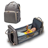 2-in-1 Baby Diaper Bag & Portable Bed – Convertible Backpack for Moms & Dads | Lightweight Multi-purpose Travel Nappy Bag