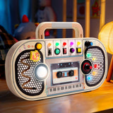 Wooden Busy Board with LED Lights & Switches