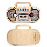 Wooden Busy Board with LED Lights & Switches