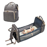 2-in-1 Baby Diaper Bag & Portable Bed – Convertible Backpack for Moms & Dads | Lightweight Multi-purpose Travel Nappy Bag