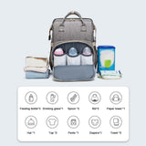 2-in-1 Baby Diaper Bag & Portable Bed – Convertible Backpack for Moms & Dads | Lightweight Multi-purpose Travel Nappy Bag